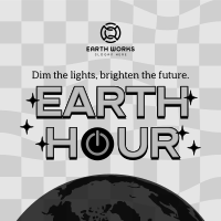 Earth Hour Retro Instagram Post Image Preview