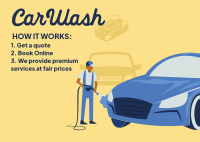 Easy Carwash Booking Postcard