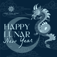 Lunar New Year Dragon Instagram Post Design