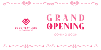 Elegant Grand Opening Twitter Post