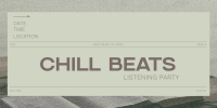 Minimal Chill Music Listening Party Twitter Post