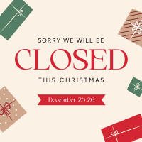 Christmas Closed Holiday Linkedin Post Design