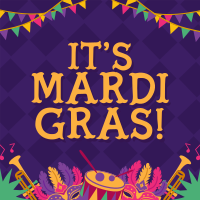 Rustic Mardi Gras Instagram Post Image Preview