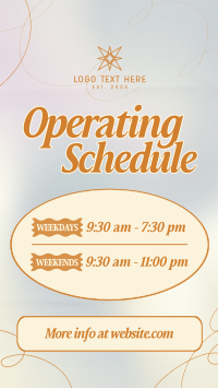 Soft Operating Hours Facebook Story Design