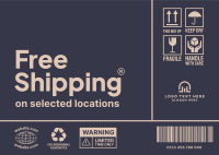 Shipping Label Postcard