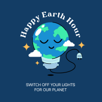 Happy Earth Hour Instagram Post Design