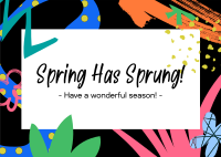 Spring Has Sprung Postcard Design