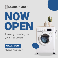 Laundry Shop Opening Instagram Post Design