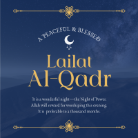 Peaceful Lailat Al-Qadr Instagram Post