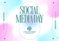 Minimalist Social Media Day Postcard