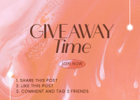 Giveaway Time Announcement Postcard