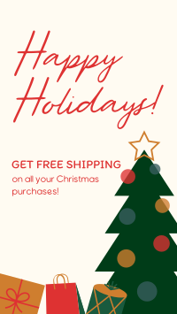 Christmas Free Shipping Instagram Story