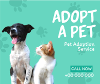 Pet Adoption Service Facebook Post