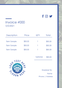 Tropical Plants Invoice