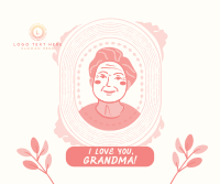 Greeting Grandmother Frame Facebook Post