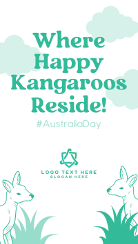 Fun Kangaroo Australia Day Instagram Story