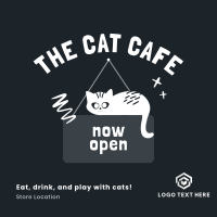 Cat Cafe Open Instagram Post