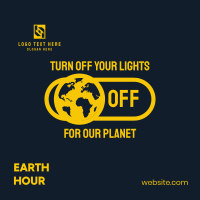 Earth Switch Off Instagram Post Design