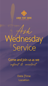 Ash Wednesday Mountain Cross Facebook Story