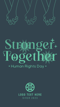 Stronger Together this Human Rights Day Facebook Story