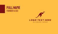 Aussie Red Kangaroo Business Card