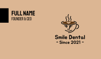 Cute Coffee Cup Face Business Card Image Preview