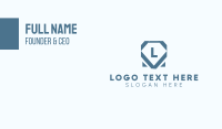 Blue Diamond Lettermark Business Card Design