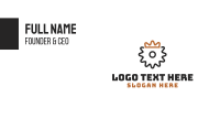 Gear Crown Outline Business Card