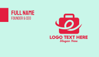 Modern Red Luggage  Business Card Design