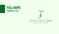 Natural Elegant Letter T Business Card