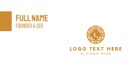 Golden  Pendant Lettermark Business Card