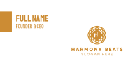 Golden  Pendant Lettermark Business Card