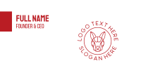 Minimalist Rabbit Badge Business Card Design