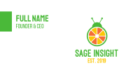 Orange Fruit Bug Business Card Design