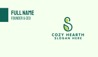 Green Organic Plant Letter S Business Card Image Preview