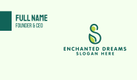 Green Organic Plant Letter S Business Card Image Preview