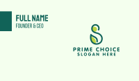 Green Organic Plant Letter S Business Card Image Preview