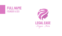 Pink Feminine Profile Business Card