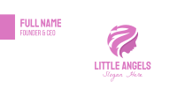 Pink Feminine Profile Business Card Design