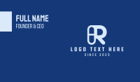 Blue Medical Prescription Drugs Letter R Business Card