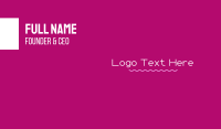 Minimalist Feminine  Wordmark Business Card Design