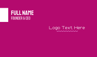 Minimalist Feminine  Wordmark Business Card