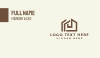 Brown Wooden House Business Card