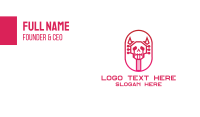 Red Gradient Skull Guitar Business Card Design