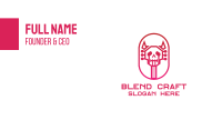 Red Gradient Skull Guitar Business Card