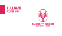 Red Gradient Skull Guitar Business Card Image Preview