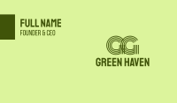 Green HD Lines Business Card Image Preview