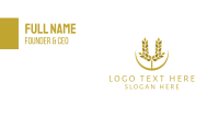 Modern U Wheat Business Card Design