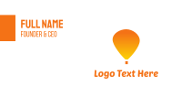 Orange Balloon Business Card Image Preview