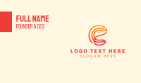 Gradient Shrimp Letter C Business Card Design